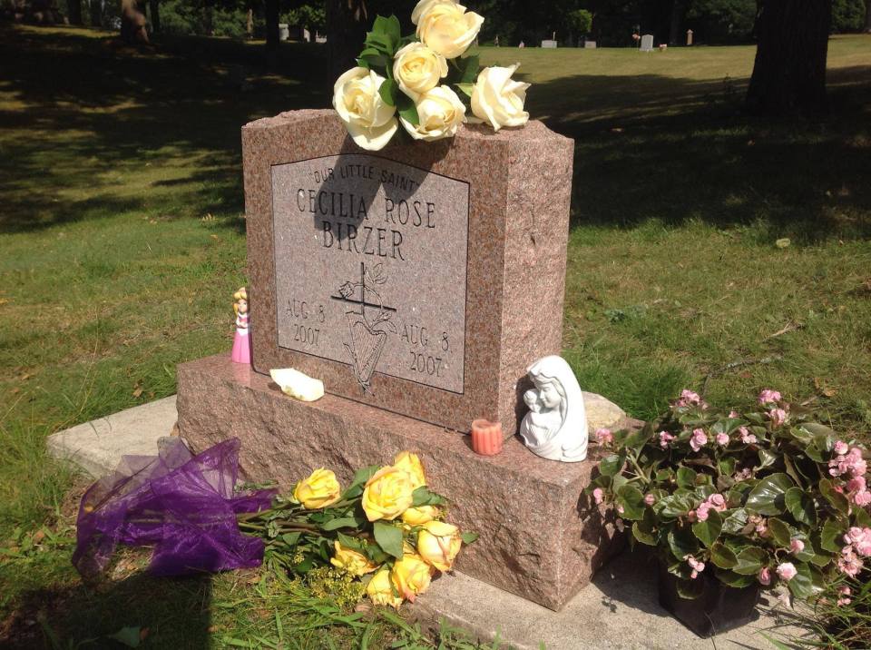 Where Cecilia Rose's body rests--in the cemetery across the street from our house.  This photo taken by our great friend, Laura J. Smith.